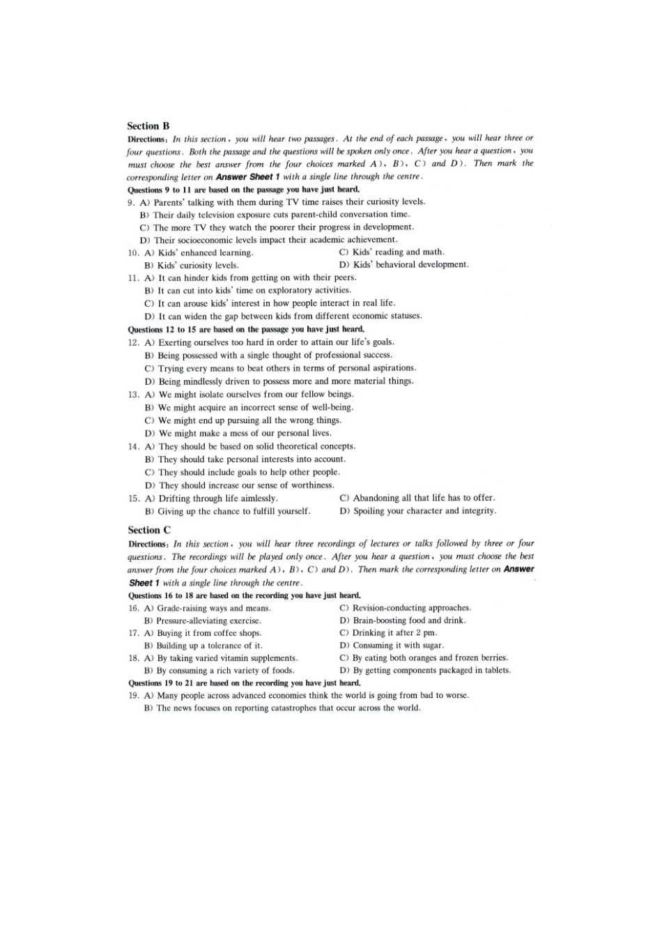 2024年12月英语六级真题及答案-第2套.pdf_第2页