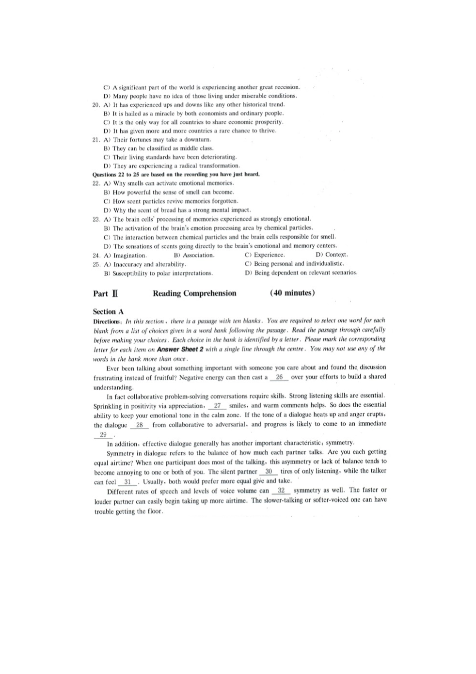 2024年12月英语六级真题及答案-第2套.pdf_第3页