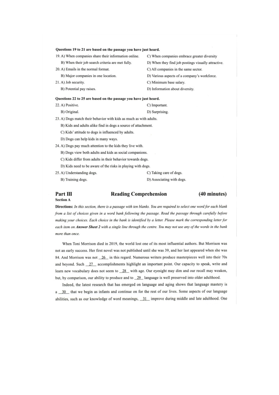 2024年12月英语四级真题及答案-第1套.pdf_第3页