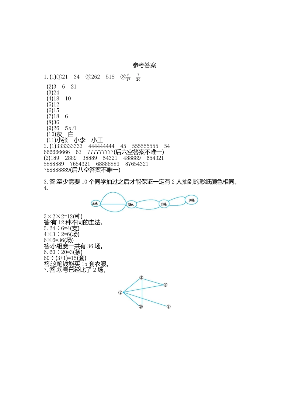 人教版数学六年级下册数学思考检测卷（2测试试卷含答案.pdf_第3页