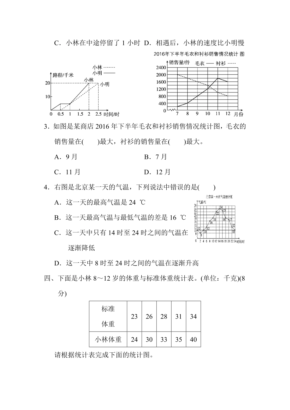 人教版数学五年级下册第七单元达标测试卷测试试卷含答案.pdf_第3页