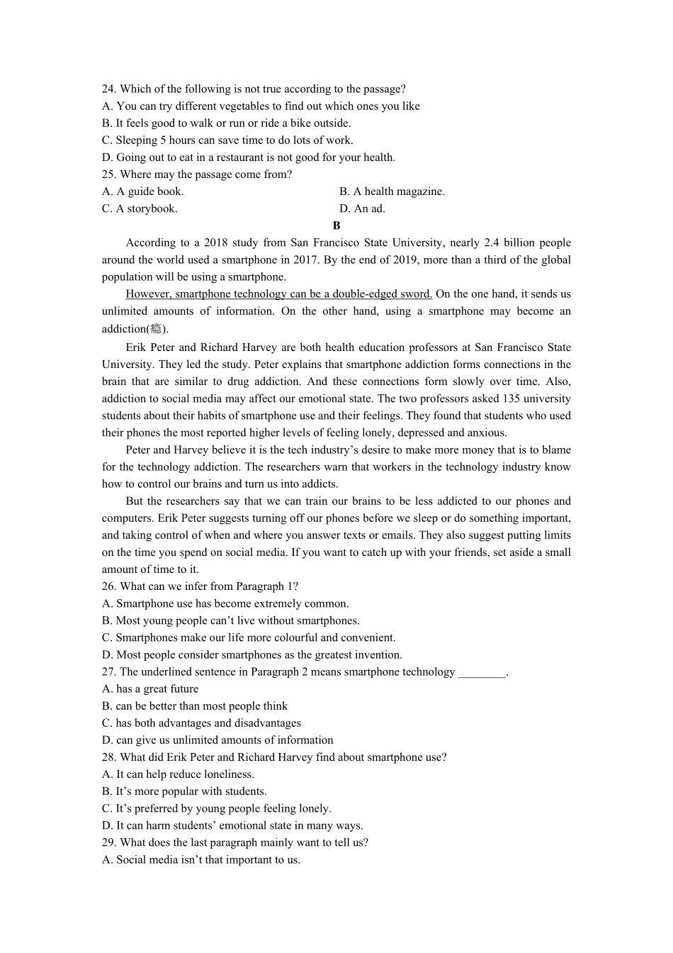 外研社版初中英语九年级下册Module5单元测试试卷01及答案.pdf_第3页
