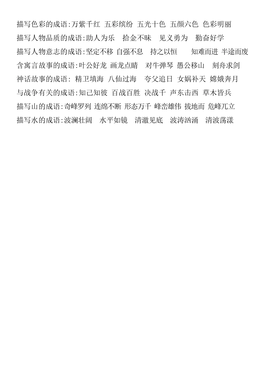 四年级语文下册词语分类盘点.pdf_第2页