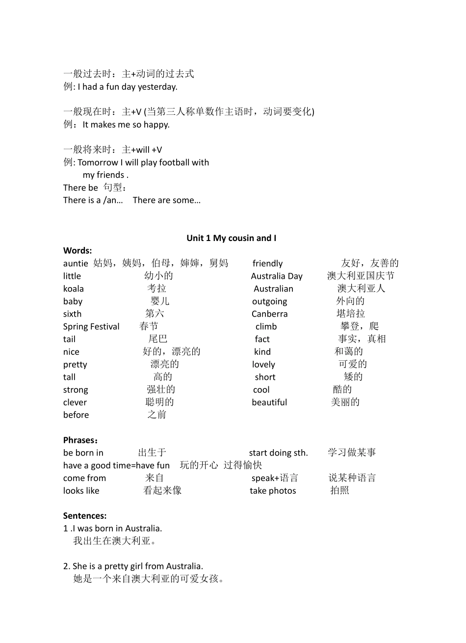 六年级下册英语剑桥Joinin知识要点汇总.pdf_第2页