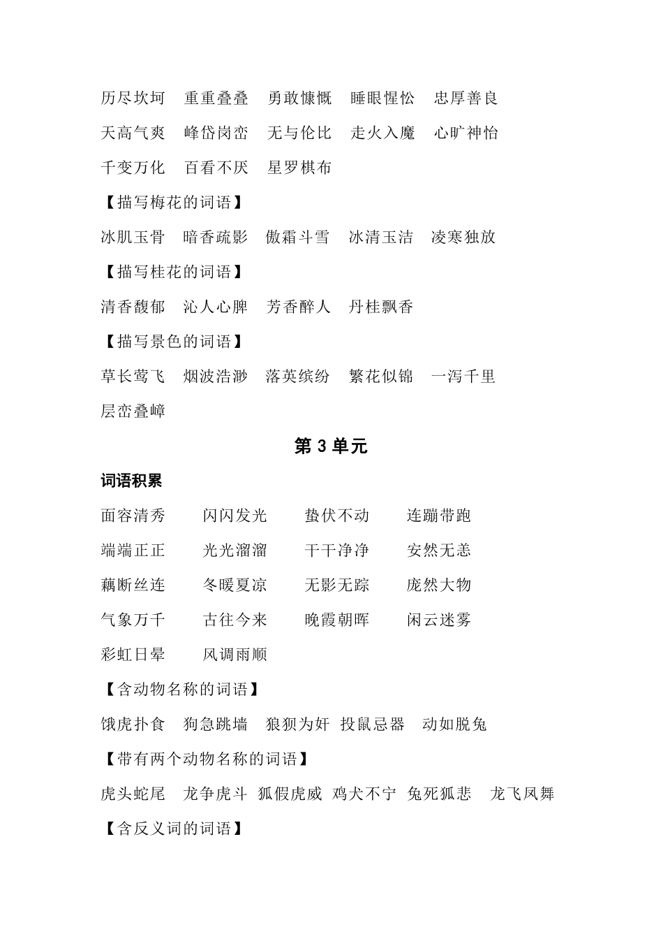 人教五年级语文上册词语积累分类整理.pdf_第2页