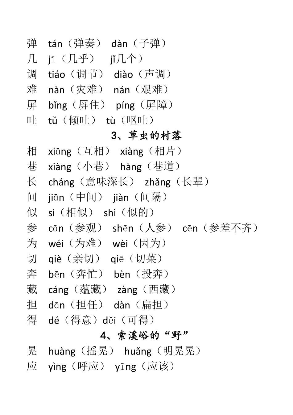 人教六年级语文上册多音字汇总.pdf_第2页