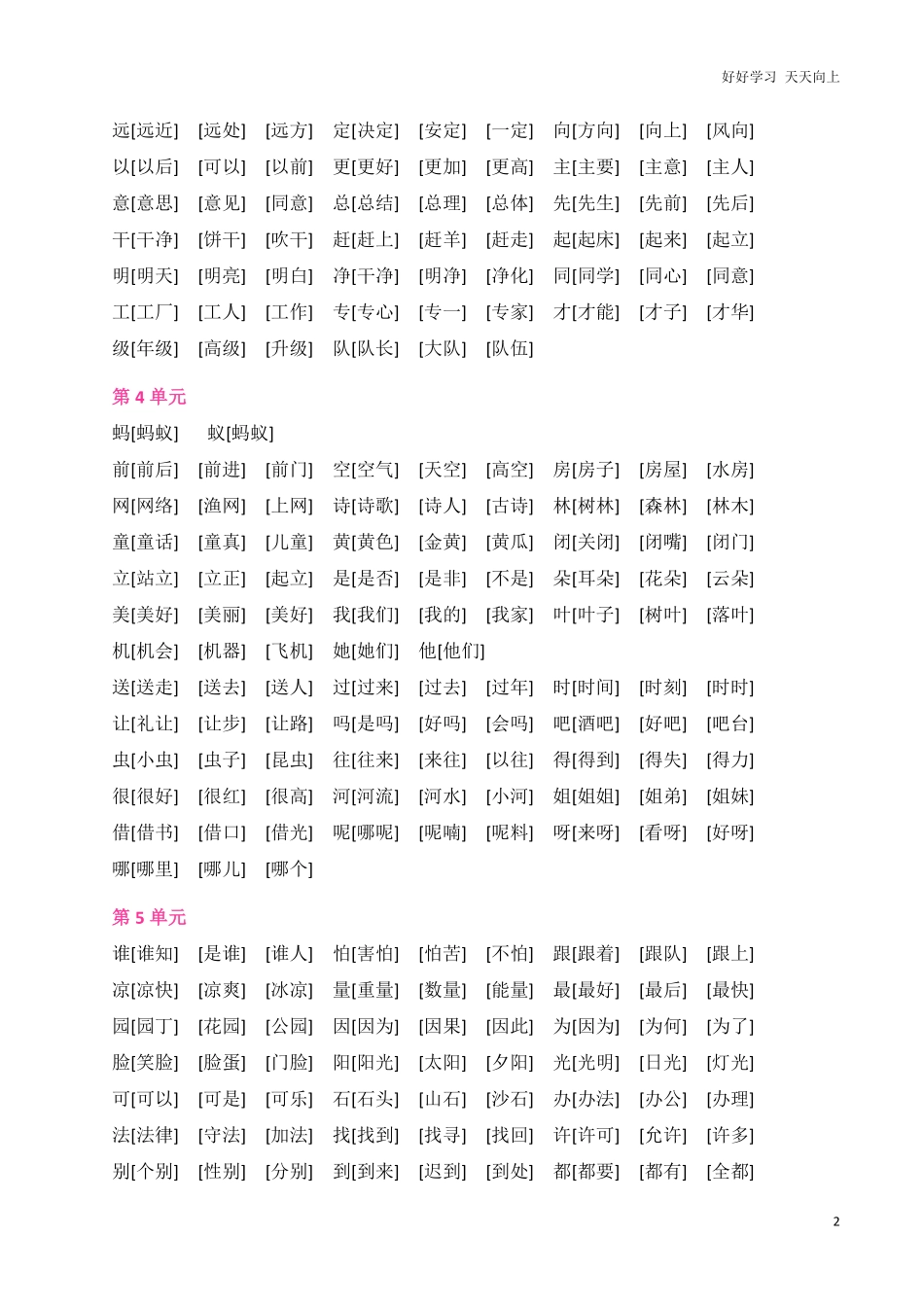 人教版语文一年级下册全部生字组词.pdf_第2页