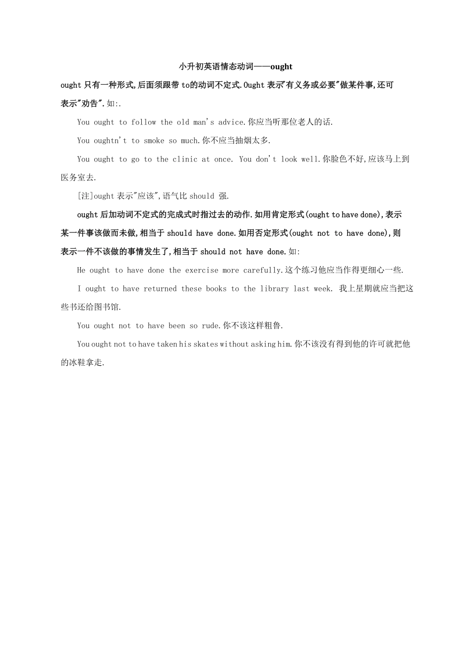 小升初英语情态动词ought.pdf_第1页