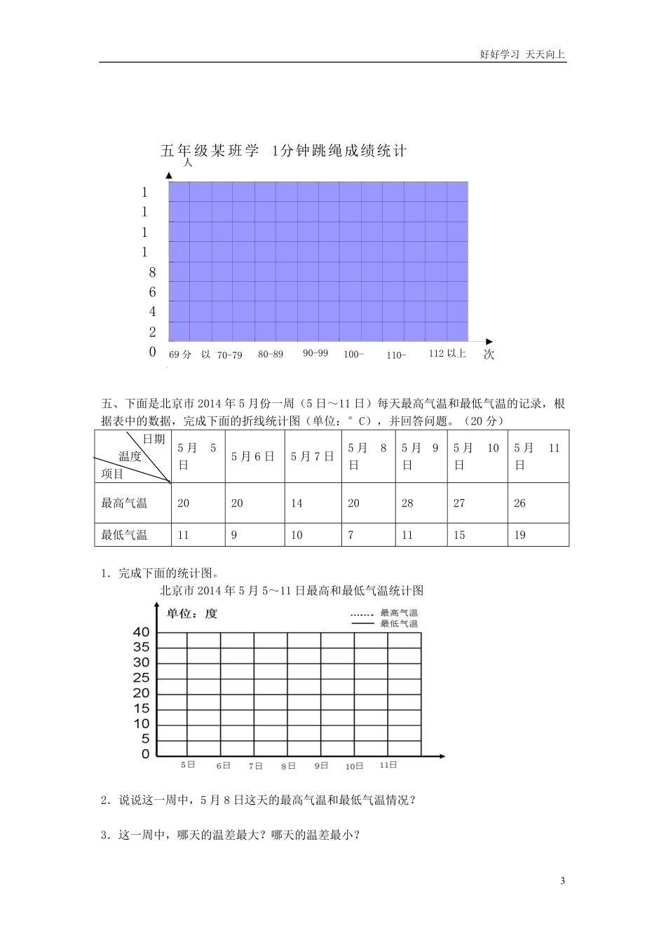 西师大版数学五年级下册第六单元测试卷A及答案.pdf_第3页