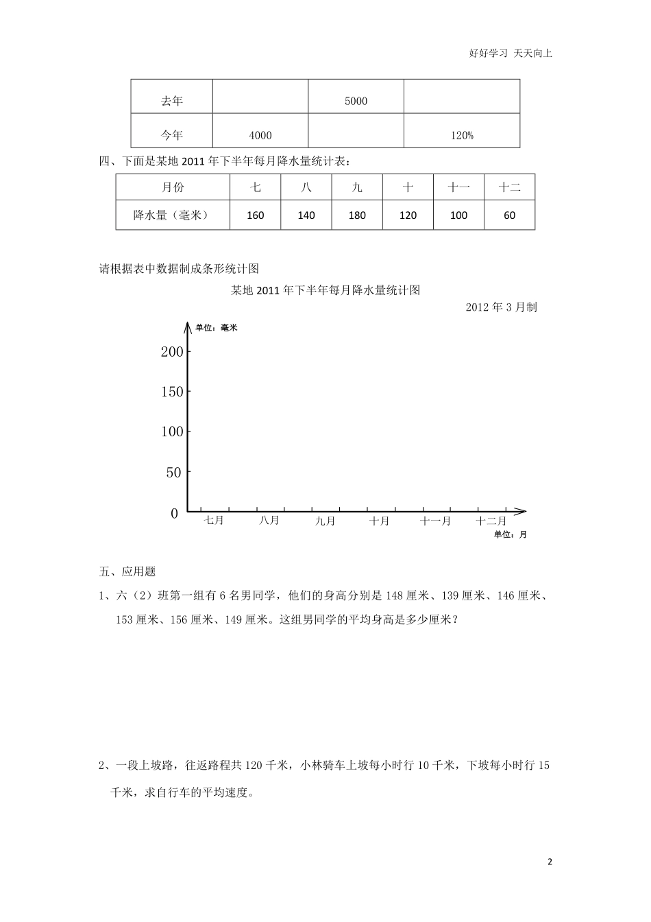 通用版数学六年级下册总复习专题：统计与概率含答案.pdf_第2页