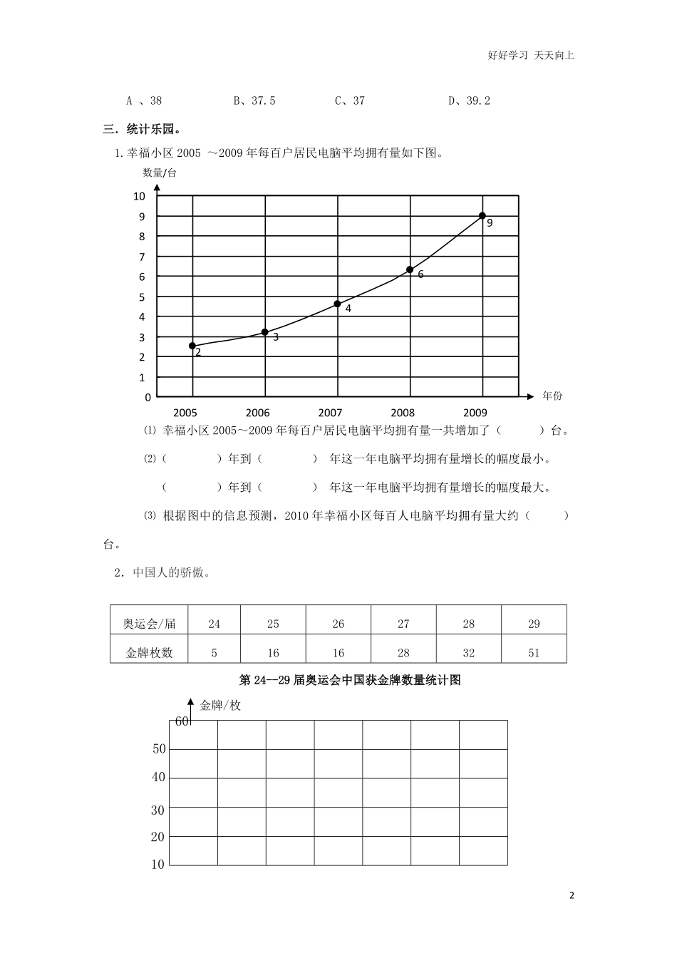 通用版数学六年级下册总复习专题：统计3含答案.pdf_第2页