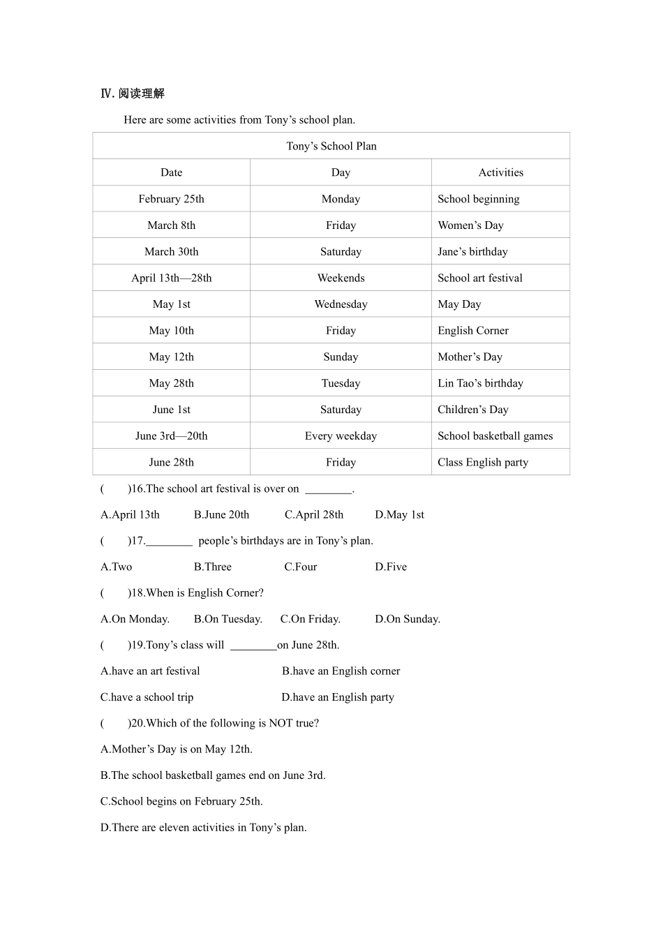 人教版初一七年级上册英语【课时练习含答案】Unit8SectionB01.pdf_第2页