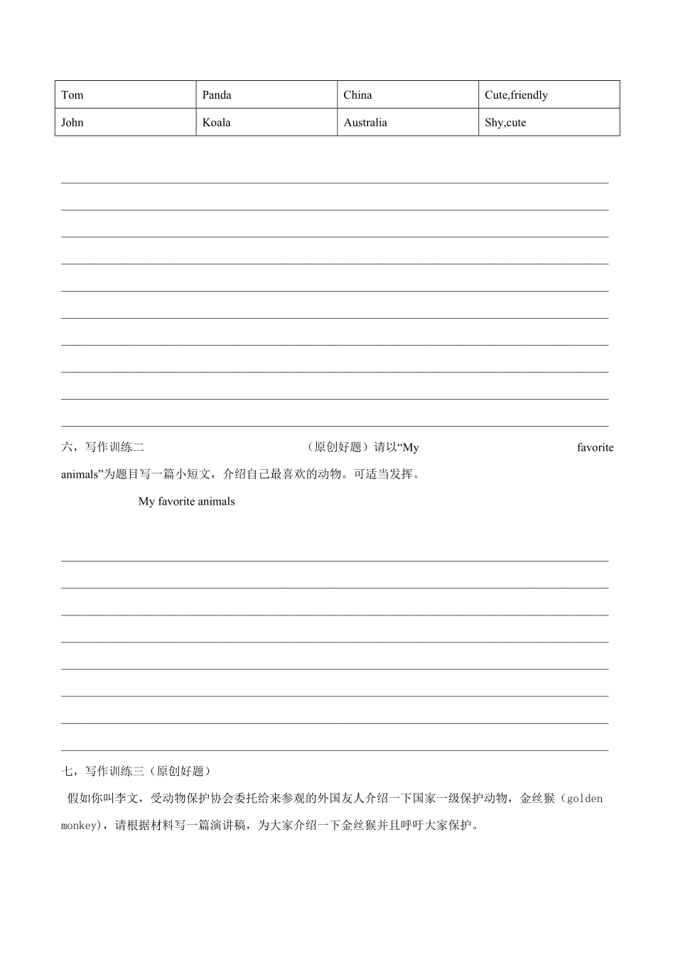 七下册Unit5写作主题：Expresspreferences年初中七八年级英语下册单元主题写作（人教版含答案.pdf_第3页