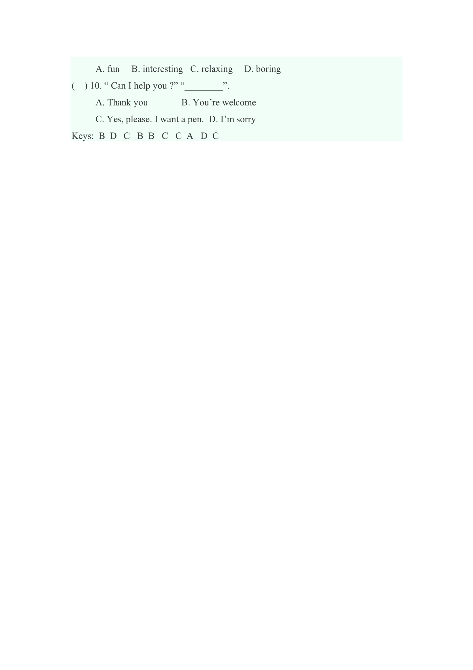 七年级英语新目标上册期末复习练试卷有答案.pdf_第3页