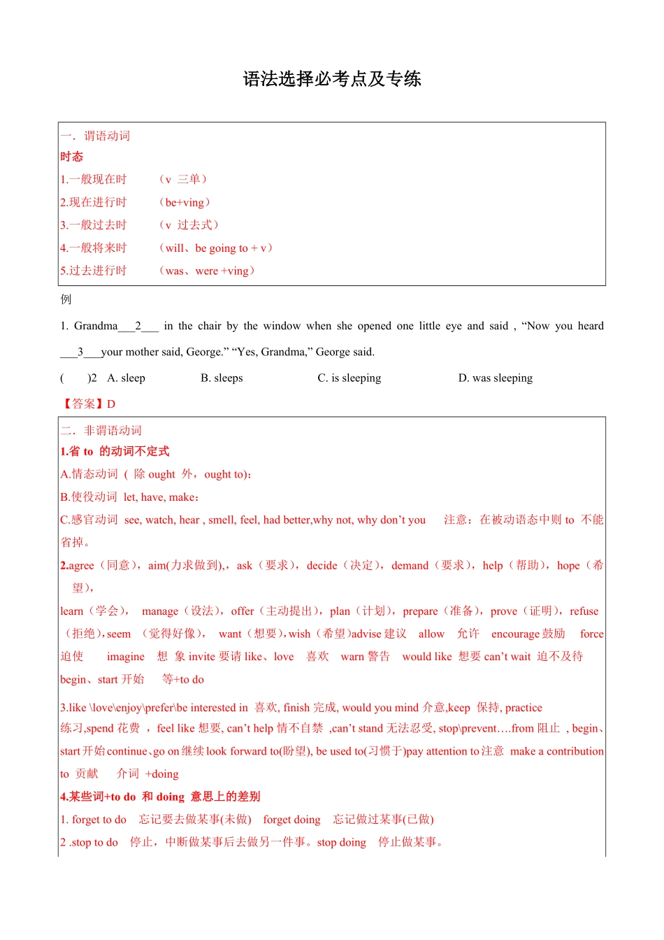 人教版英语八年级上册专题4.语法选择必考点及专练（教师版含答案.pdf_第1页