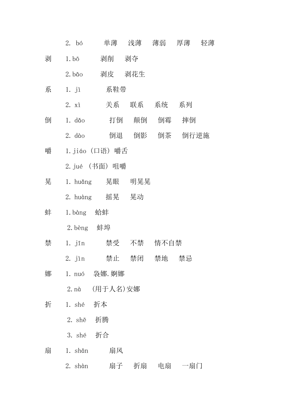 人教五年级下册多音字汇总.pdf_第2页