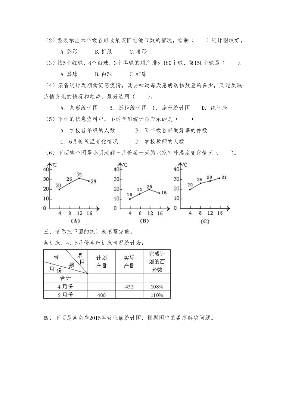 六年级下册数学人教版-统计与概率课时练7-（含答案.pdf_第2页