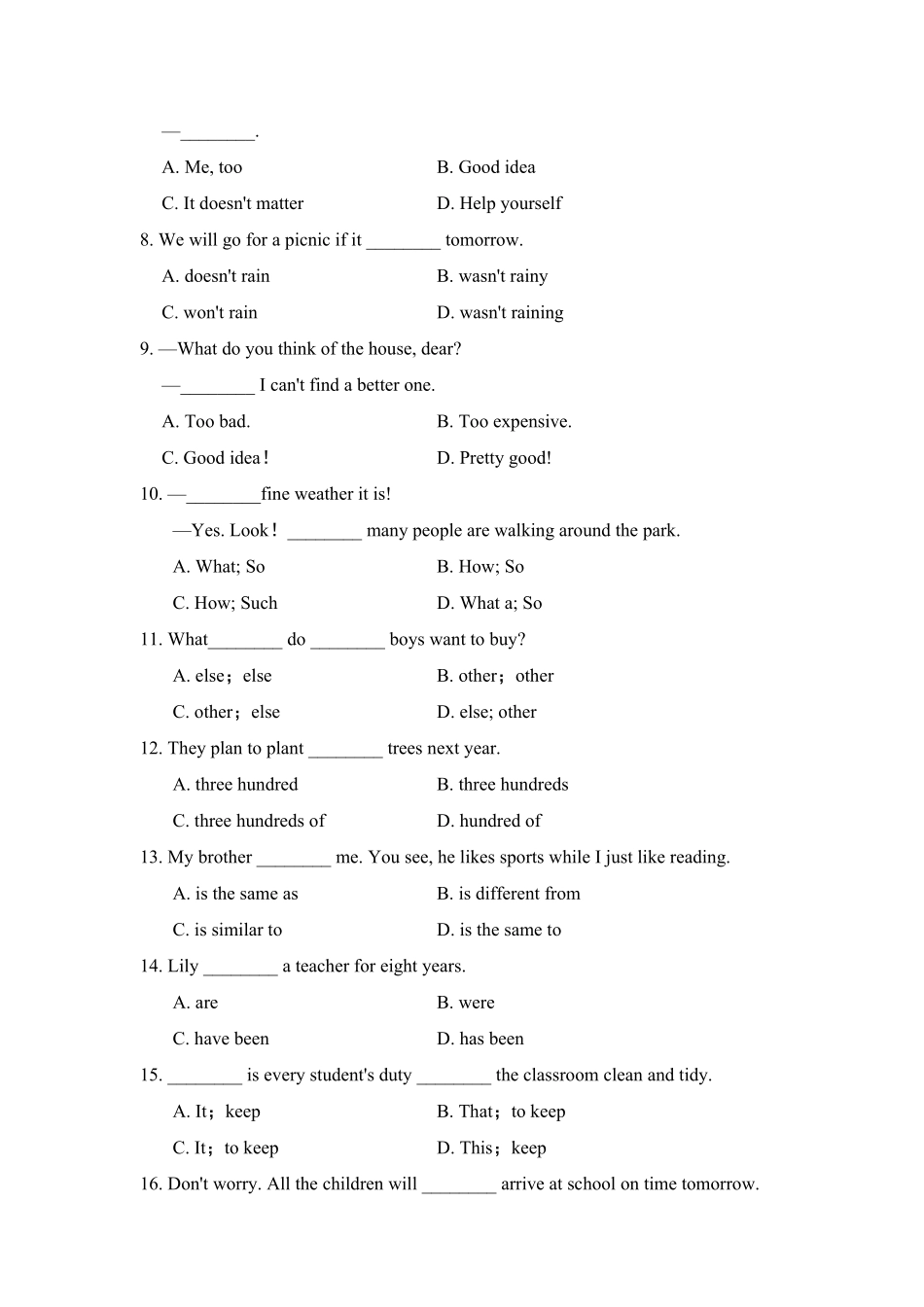 人教版英语八年级上册句型专项含答案.pdf_第2页