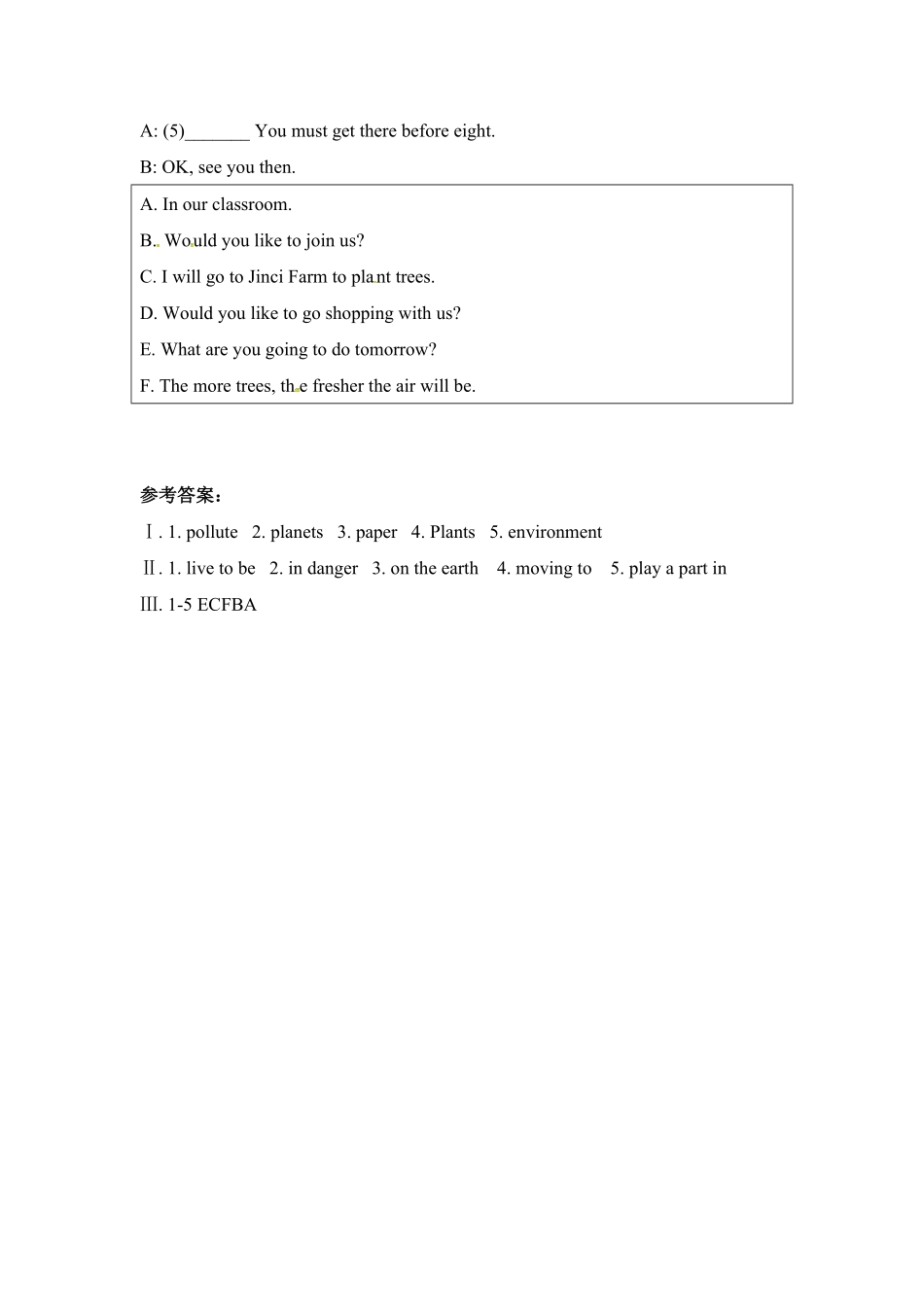 人教版英语八年级上册unit7练习2四课时含答案含答案.pdf_第2页