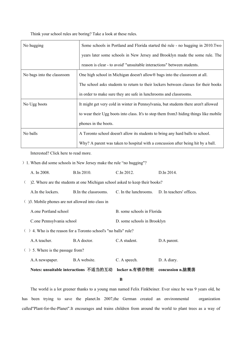 话题7社会行为准则年九年级英语话题阅读（人教版含答案.pdf_第3页