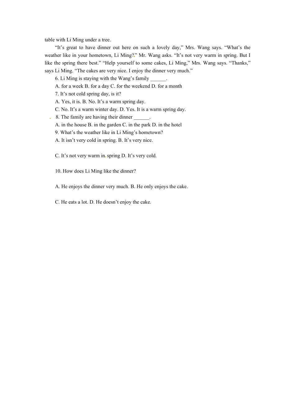 人教版英语七年级下册Unit7SectionB3aselfcheck含答案.pdf_第3页