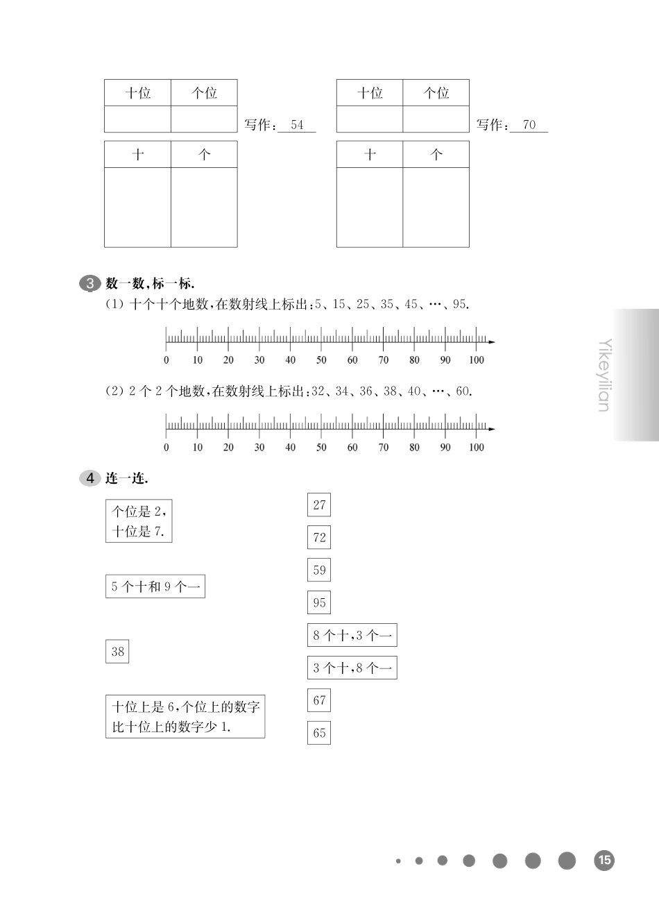 一年级下册数学试题-一课一练：2.3百以内数的表示（1沪教版.pdf_第2页
