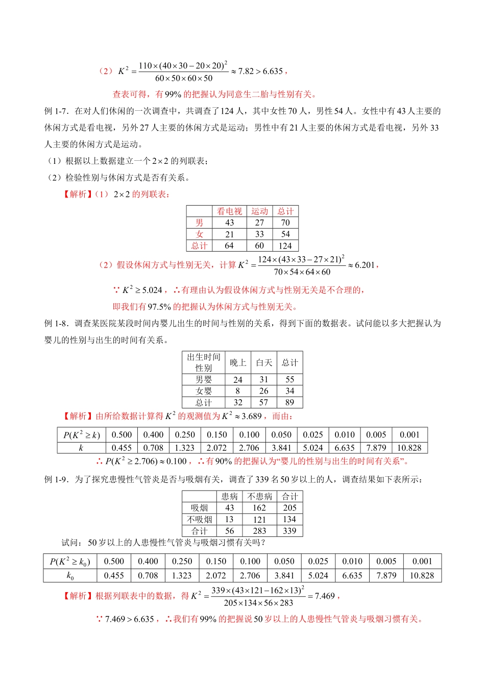 高中试卷-专题8.3列联表与独立性检验含答案.pdf_第3页