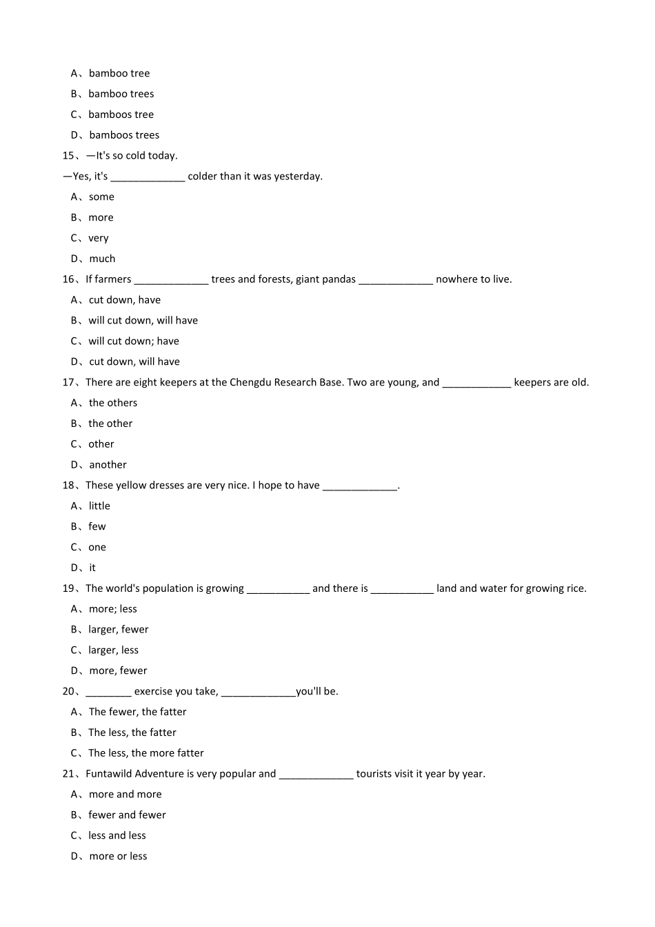 新目标英语八年级下册unit7what'sthehighestmountainintheword？（setionB含答案.pdf_第3页
