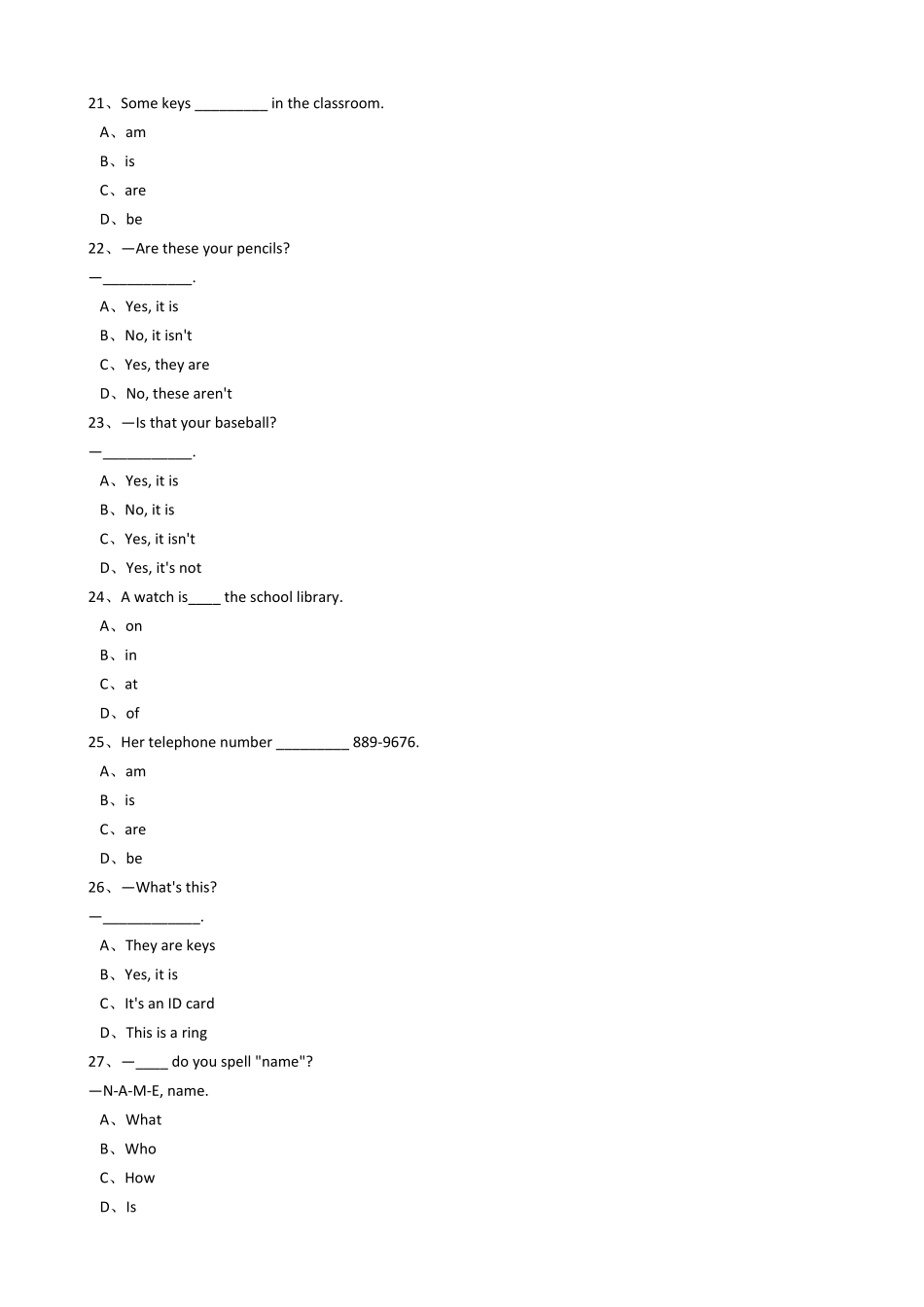 新目标版英语七年级上册Unit3Isthisyourpencil？SectionB含答案.pdf_第3页