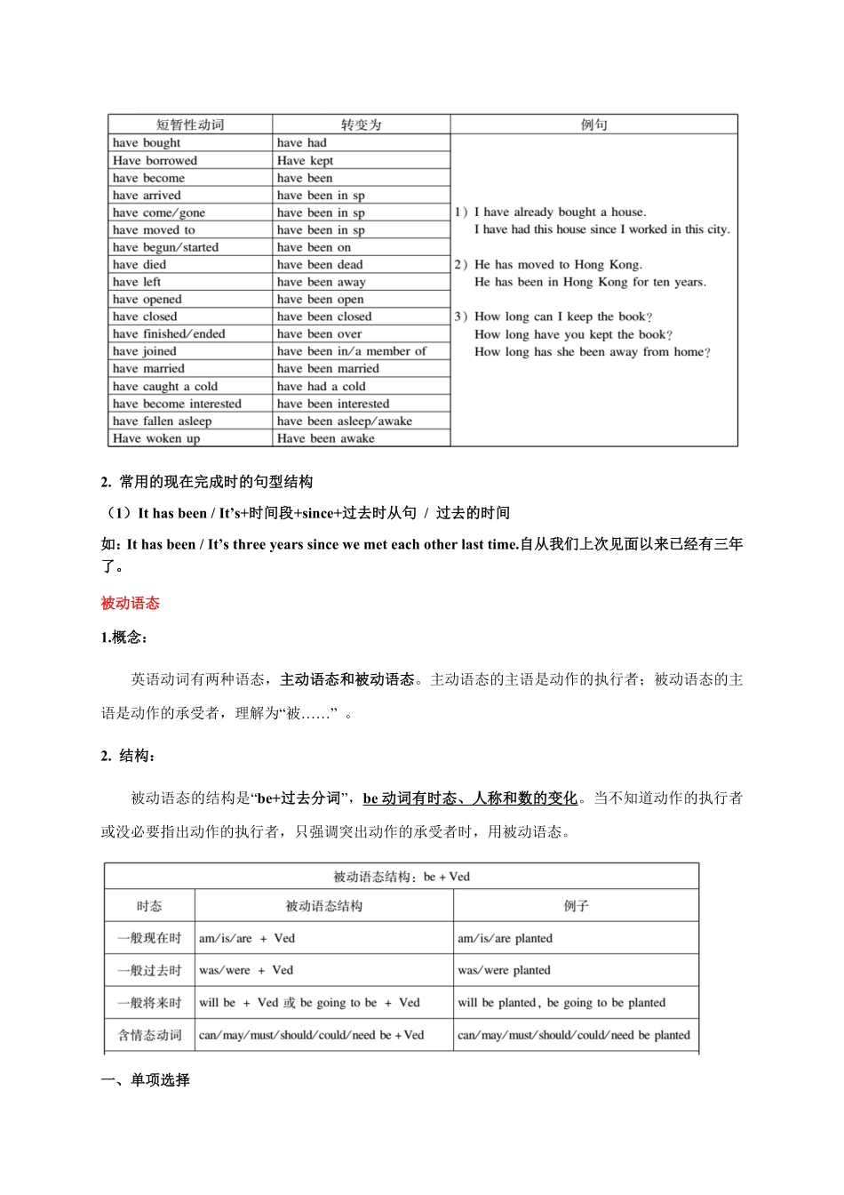 人教版英语九年级全一册Unit13【刷语法】现在进行时、现在完成时与被动语态重点语法提升练一册单元模块含答案.pdf_第2页