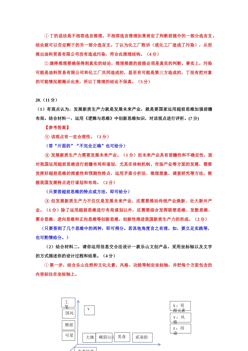 2025届2023-2024学年高二下学期期末教学质量检测(四川省乐山市)政治试卷答案.docx_第3页