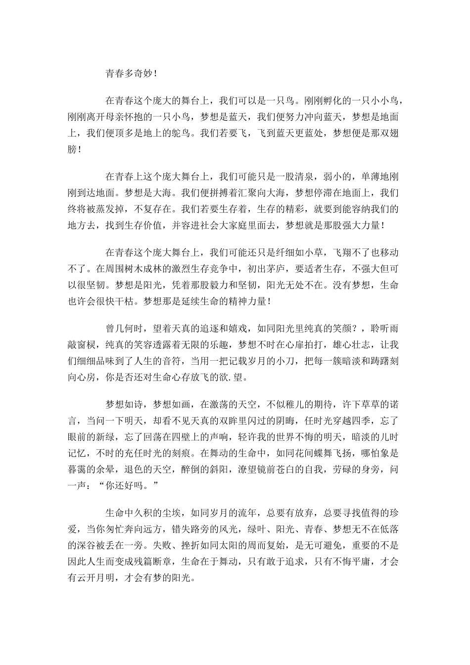 关于梦想的演讲稿精选十-多篇.docx_第3页
