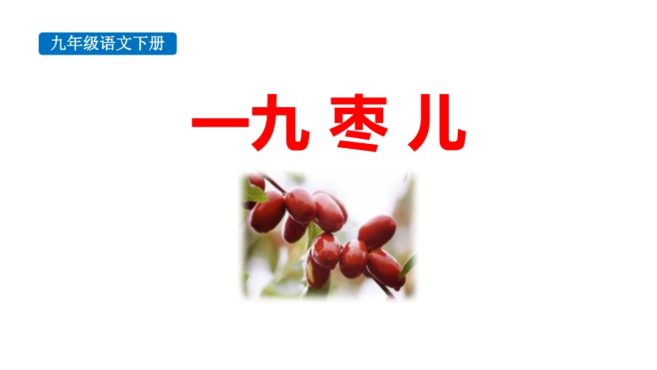 中小学人教版语文《枣儿》教学课件.pptx_第1页