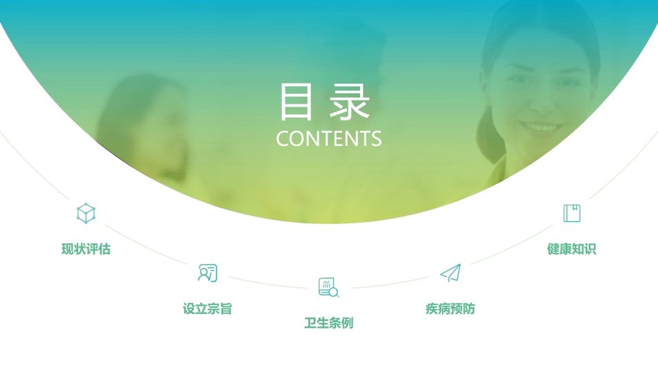 蓝绿渐变世界卫生日模板2.pptx_第2页