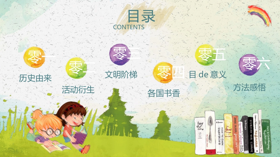 可爱卡通世界读书日主题模板2.pptx_第3页