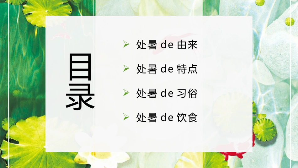 荷花西瓜处暑节气模板2.pptx_第2页