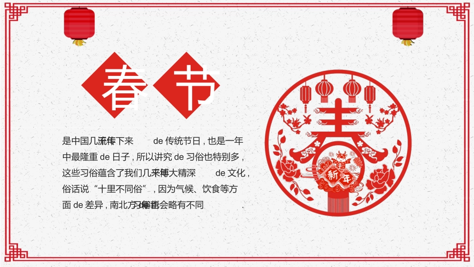 中国传统节日春节习俗民俗简介介绍主题班会  61.pptx_第2页