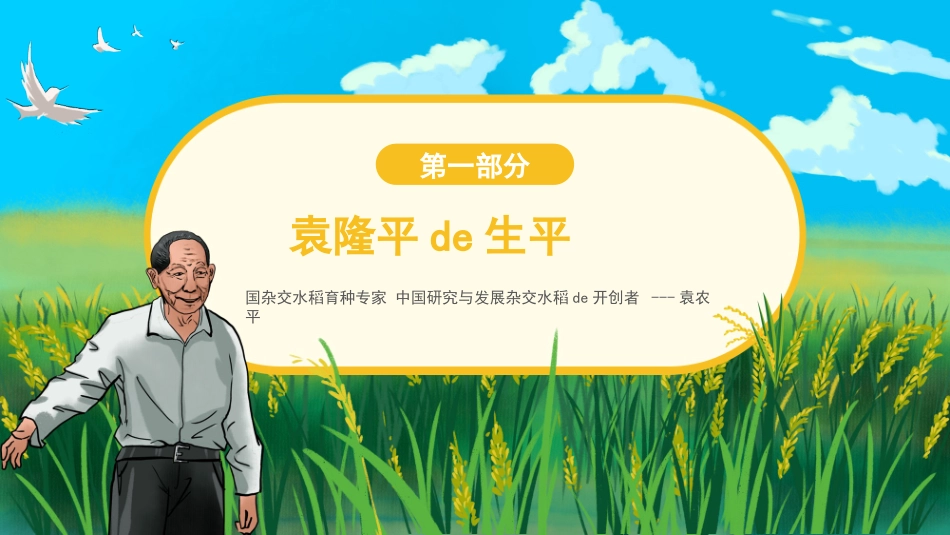 知名人物袁隆平生平介绍PPT模板(1).pptx_第3页