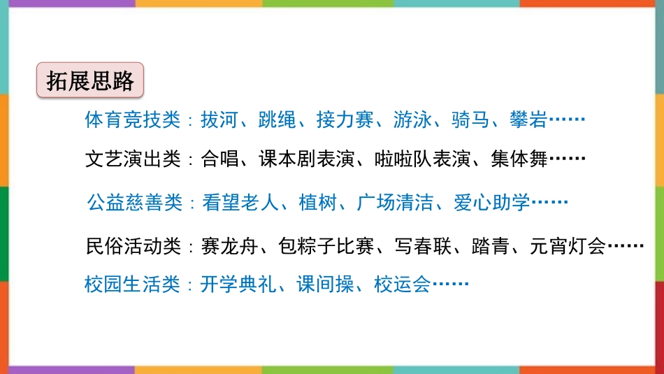 中小学人教版语文《多彩的活动》教学课件.pptx_第3页