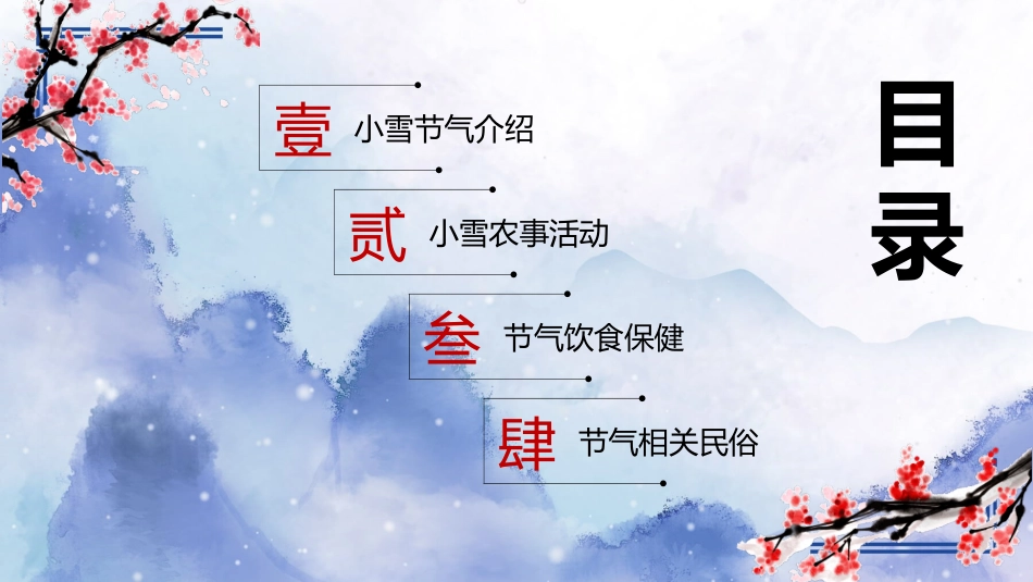 梅花落雪小雪节气模板.pptx_第2页