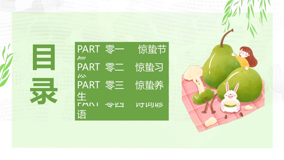 柳枝蝴蝶惊蛰节气模板.pptx_第2页