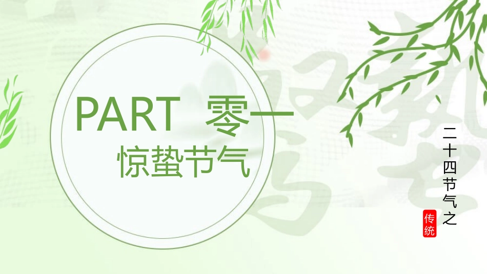 柳枝蝴蝶惊蛰节气模板.pptx_第3页