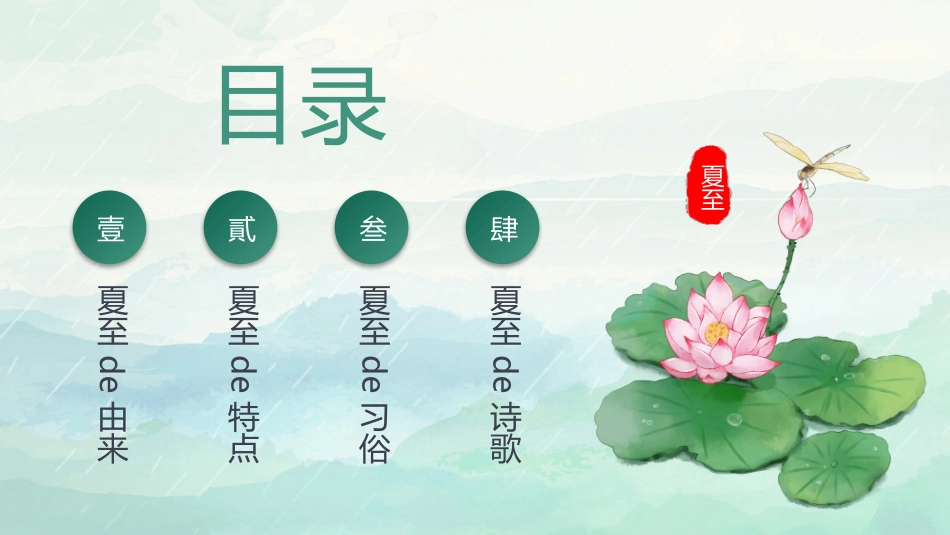 荷塘钓鱼夏至节气模板.pptx_第2页