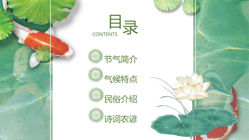 荷花锦鲤处暑节气模板.pptx_第2页
