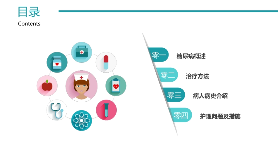 青色卡通医生背景的糖尿病护理查房知识讲座模板.pptx_第2页