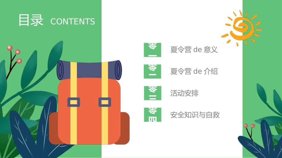 绿色矢量卡通风格的夏令营活动策划模板.pptx_第2页