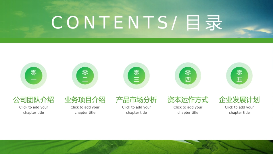 绿色农田群山背景的现代农业商业计划书模板.pptx_第2页