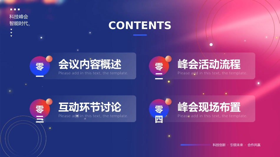 蓝紫配色圆点曲线背景的科技风AI行业年终峰会模板.pptx_第2页
