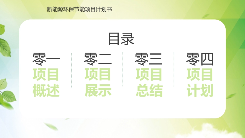 绿色“新能源新格局”新能源环保节能项目计划书模板.pptx_第2页