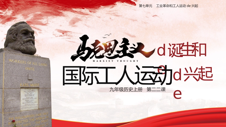历史马克思主义的诞生和国际工人运动的兴起课件PPT.pptx_第1页